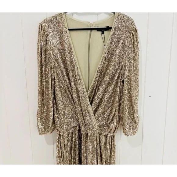 Generation Love Revolve Meadow Sequin Jumpsuit Champagne NWT $395 - Picture 11 of 12